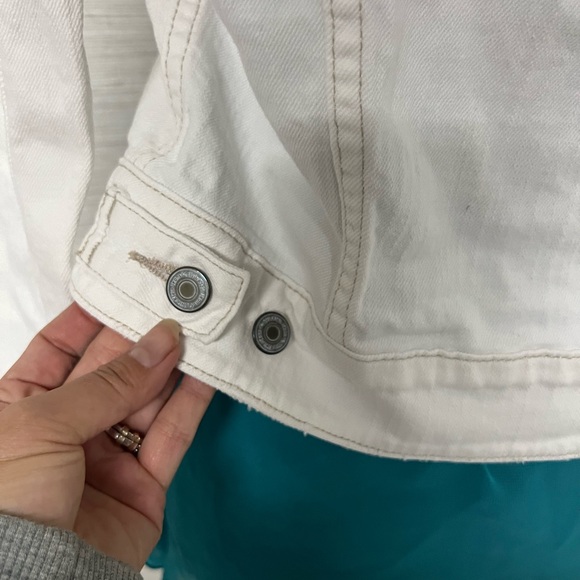 Calvin Klein cropped denim jean jacket size Small - Picture 5 of 12